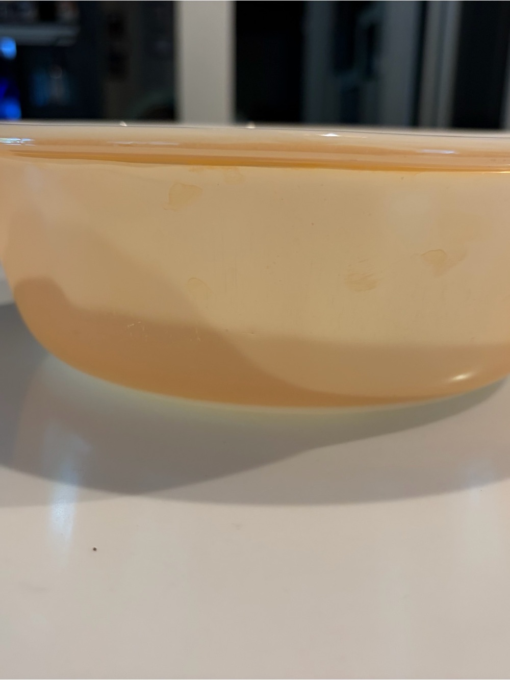 Fire King by Anchor Hocking Peach -Colored Glass Serving Bowl